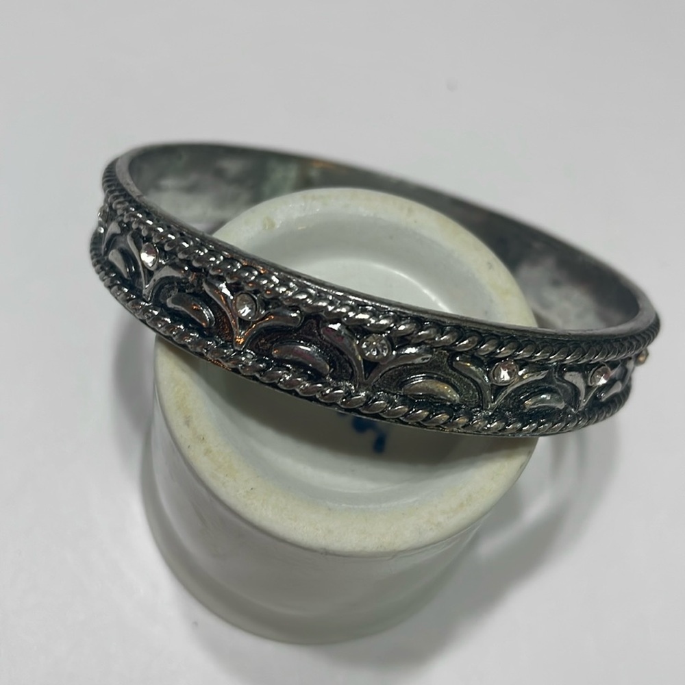 Silver bangle bracelet